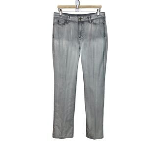 NYDJ Marilyn Straight Jeans Size 14‎ in Stone Gray Wash